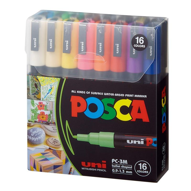 يوني بوسكا - مجموعة أقلام التلوين والرسم على الأسطح 16 لون