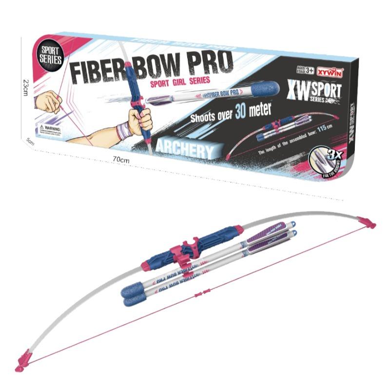 Bow and Arrow Archery Play Set with 3 Arrows -Pink 30M