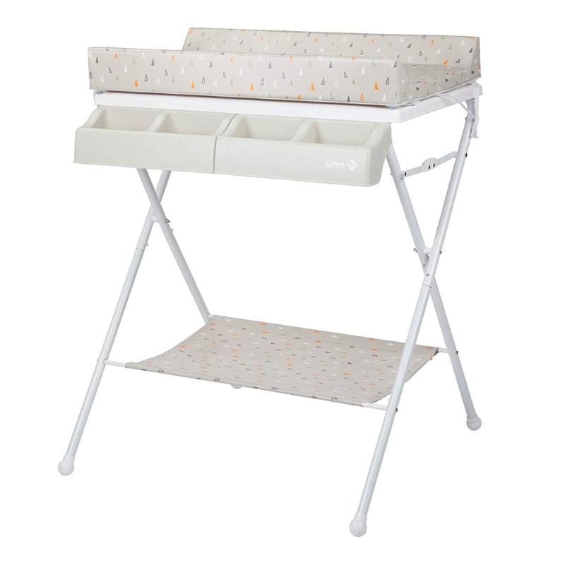 سيفتي فيرست - طاولة تغيير للأطفال 2 في 1 قابلة للطي - رمادي
