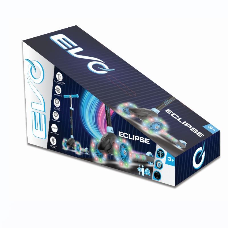 إيفو - سكوتر ثلاثي العجلات مع الأضواء - أزرق و أسود