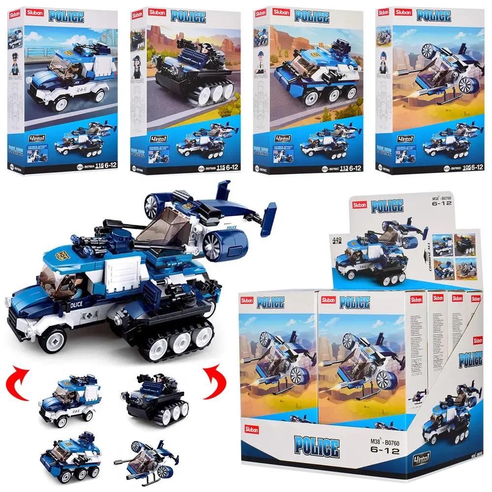 Sluban Police Vehicles Collection 4Into1 Building Kit