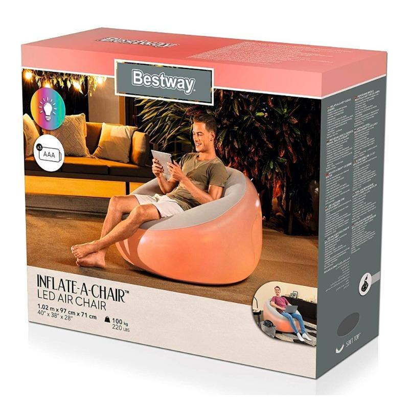 Bestway Luxury LED Chair Inflatable Couches