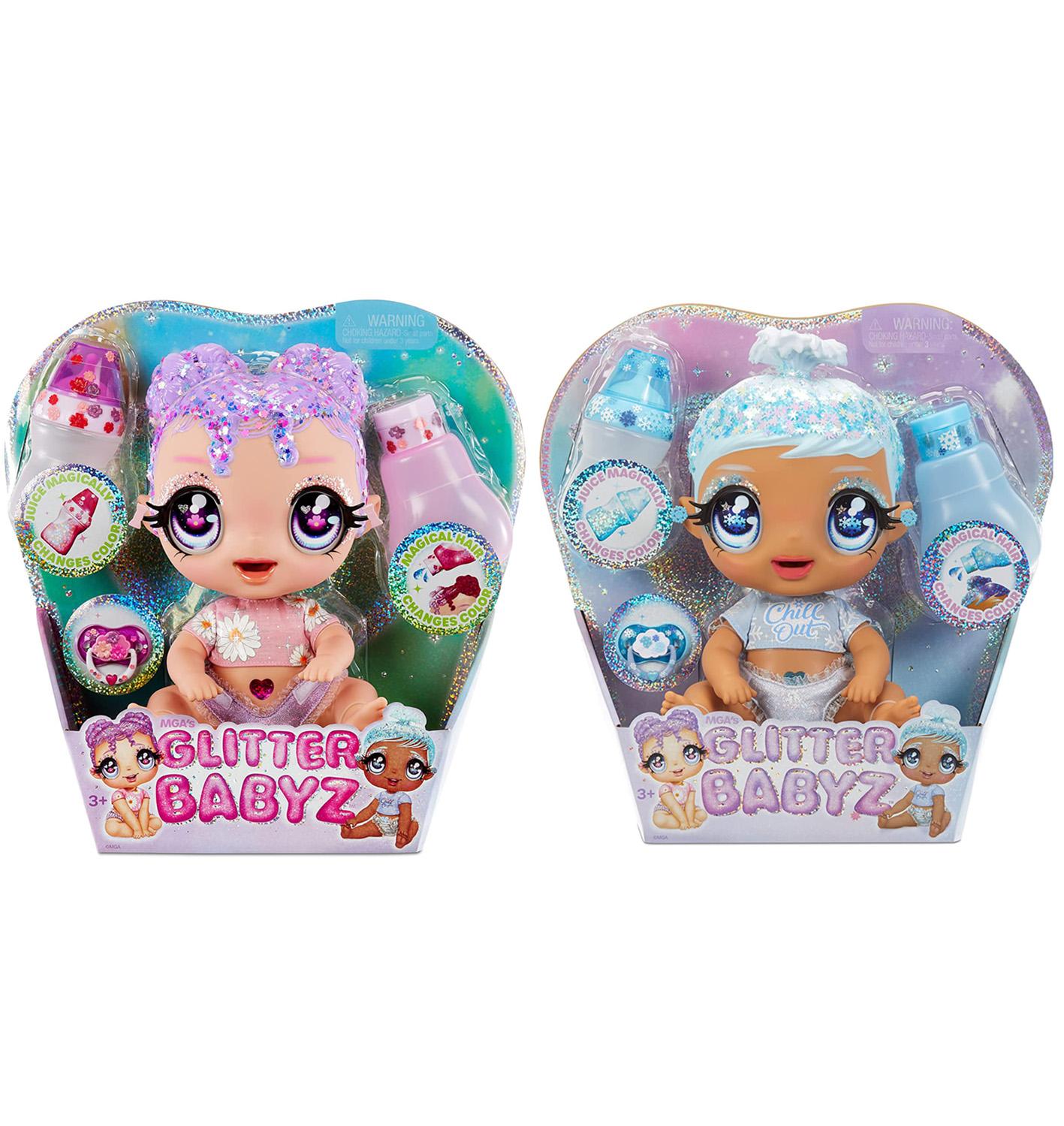 Glitter Babyz - Magical Colors Baby Lila And Baby January Dolls Bundle - 2pcs