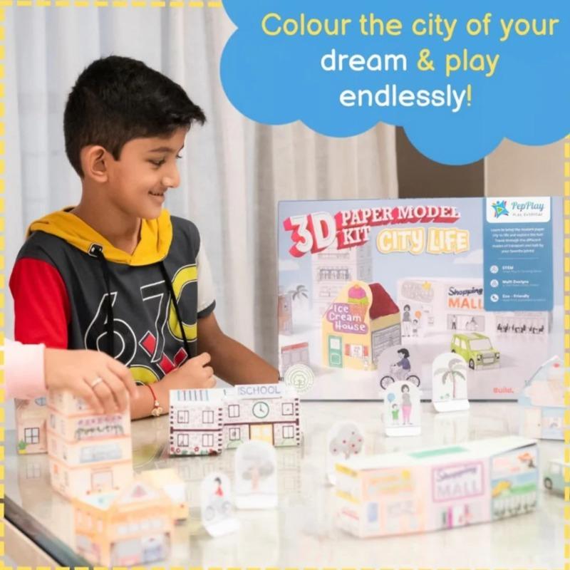 بيب بلاي - مجموعة نماذج ورقية ثلاثية الأبعاد حياة المدينة