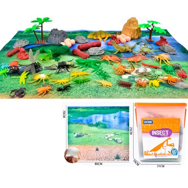 مجموعة الحشرات الزاحفة - 60 قطعة