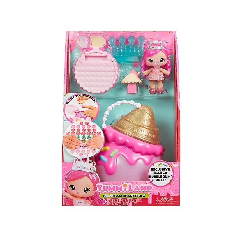 Yummiland Beauty Bag Playset + Lip Gloss Doll Ice Cream Bag