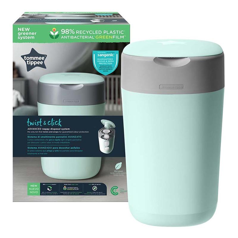 تومي تيبي - جهاز التخلص من حفاضات الأطفال - لون أخضر فاتح