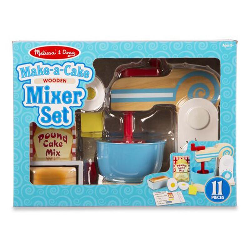 Melissa and Doug Wooden Make-a-Cake Mixer Set