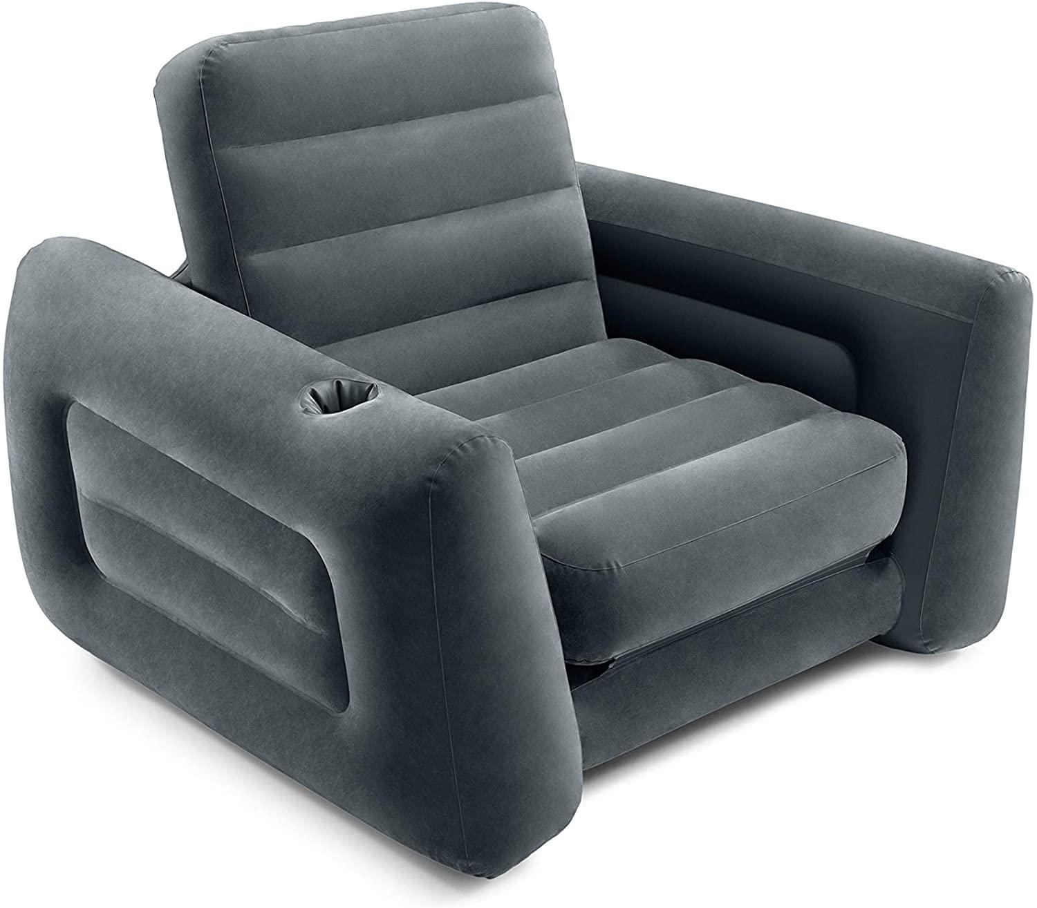 Intex -Pull-Out Inflatable Chair Grey
