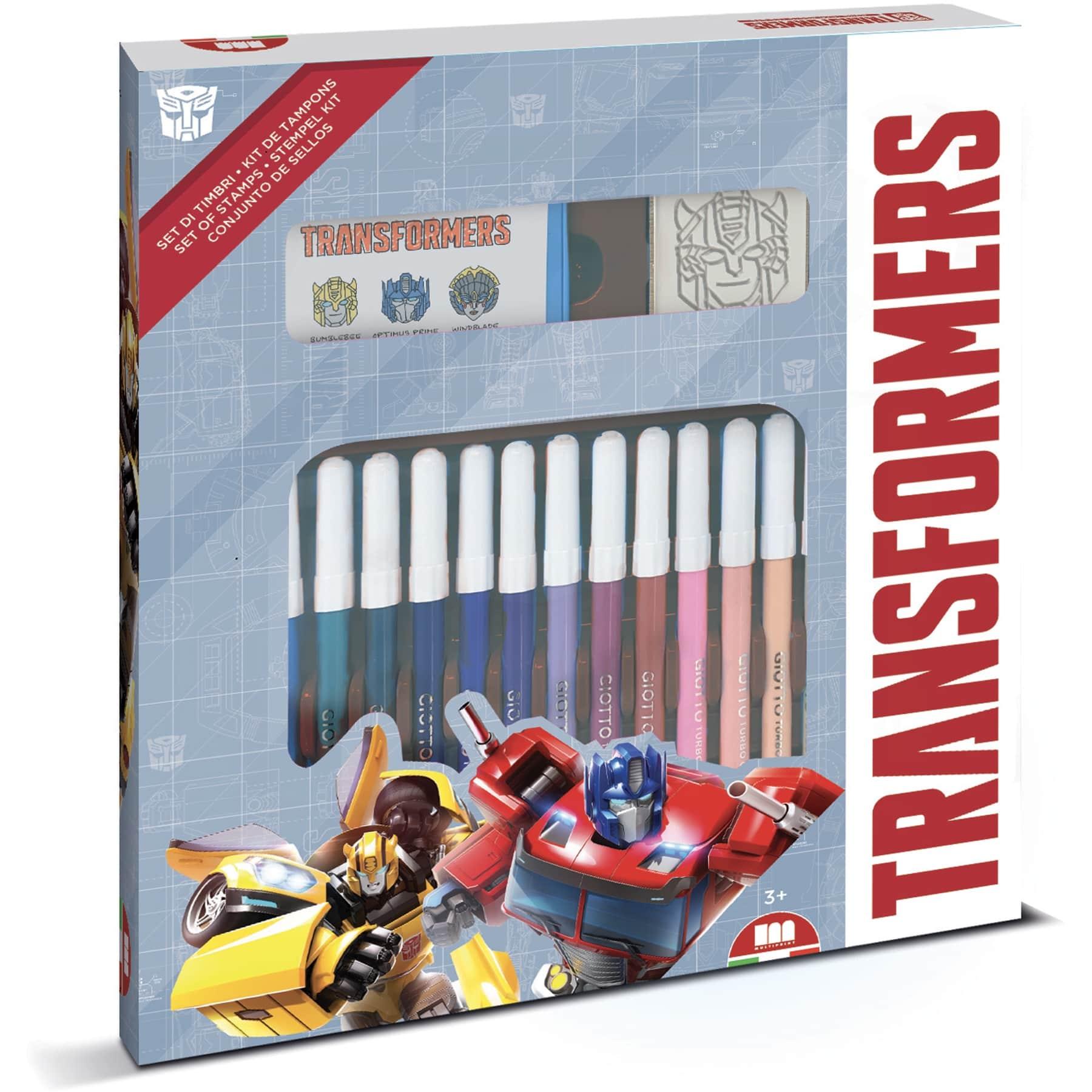 Transformers Markers And Stamps Set