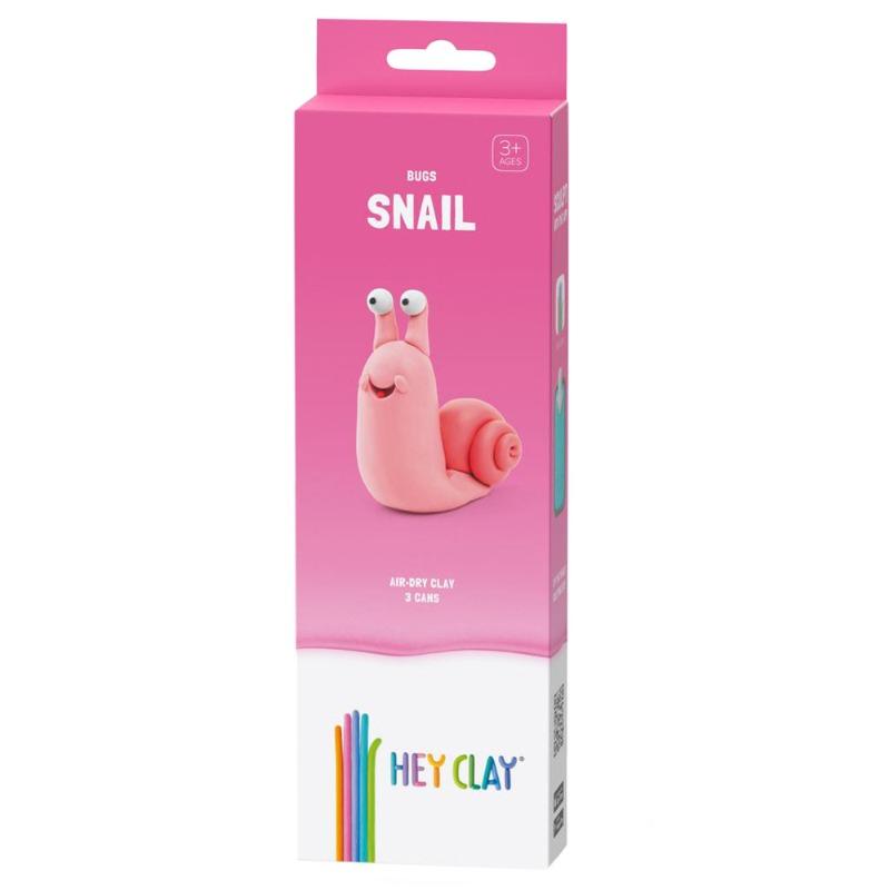 Hey Clay DIY Snail Plastic Modelling Air Dry Clay Kit - 3Pcs