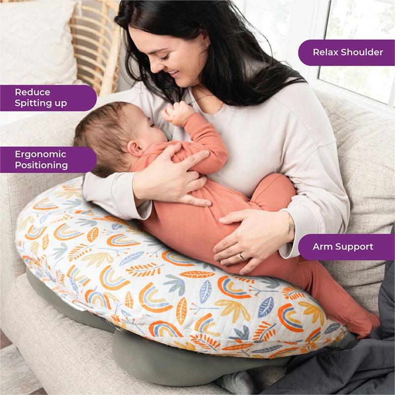 Moon - Portable Breast Feeding Pillow w/ Zippered Cover - Flowers