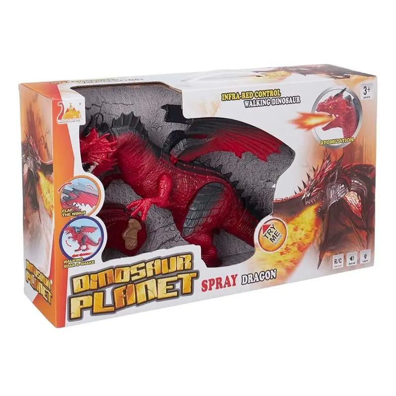 RC Dinosaur Planet with Spray & Mist - Red