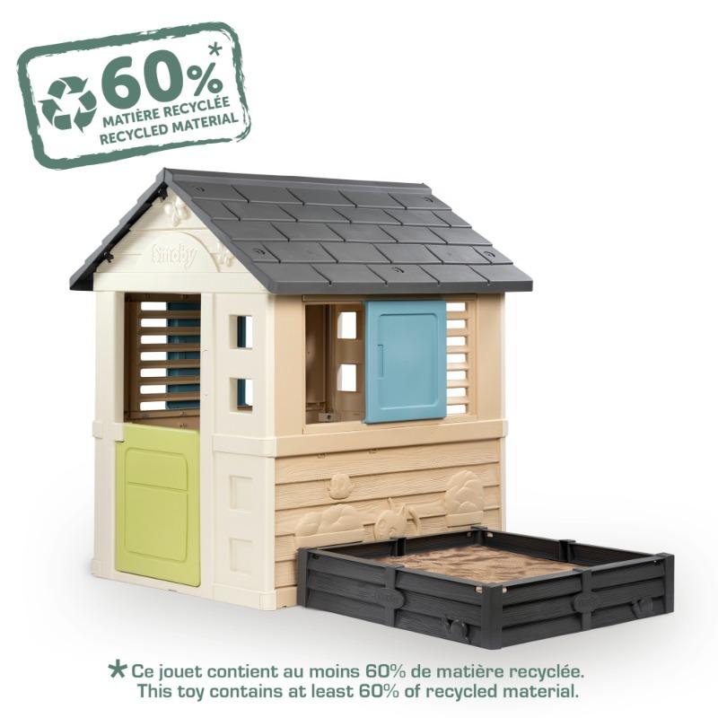 Smoby Life Square Playhouse with Sandbox and 2-in-1 Planting
