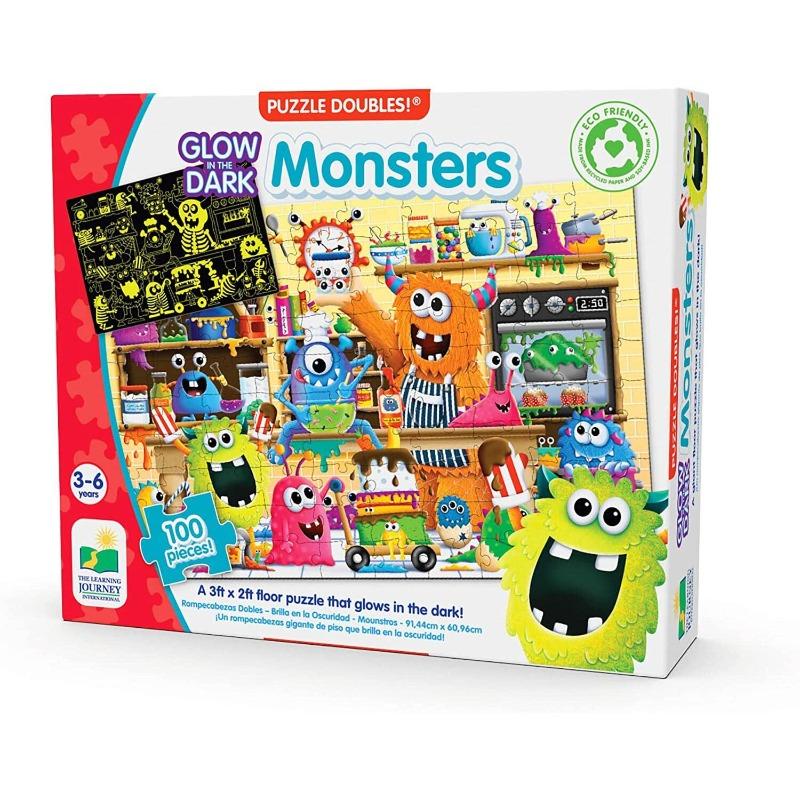The Learning Journey Puzzle Doubles Glow In The Dark - Monsters