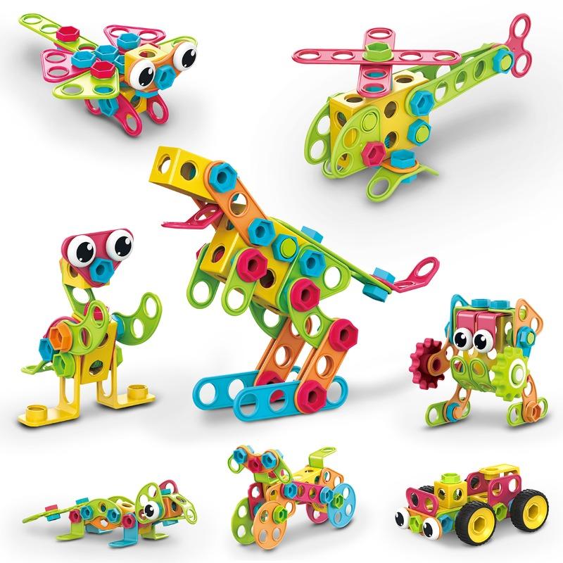 بيكاسو - مجموعة البناء الهندسي مع لعبة المثقاب الكهربائي 250 قطعة