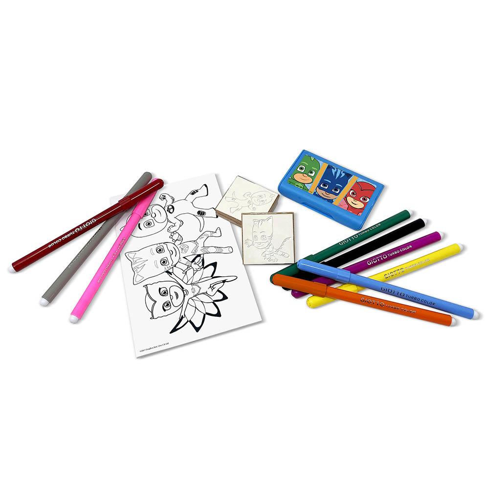 PJ Masks - 9 Markers 2 Stamps & Activity Book