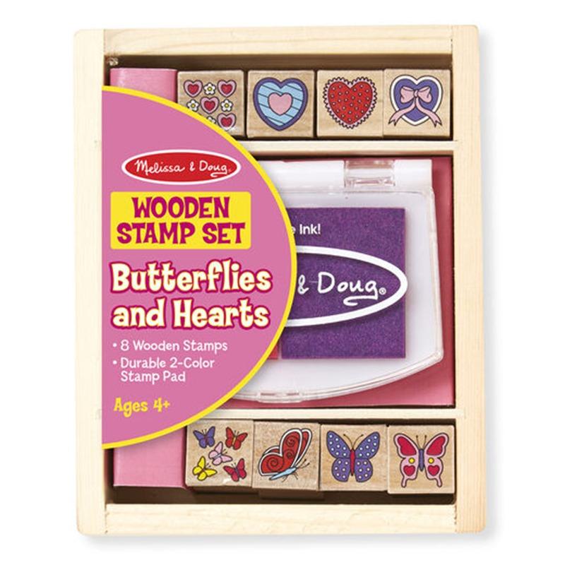 ميليسا آند دوج - مجموعة طوابع شكل فراشة وقلوب