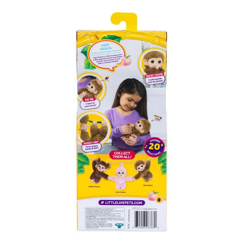 Little Live Pets – My Baby Monkey Minis Pepi Peach (Single Pack)