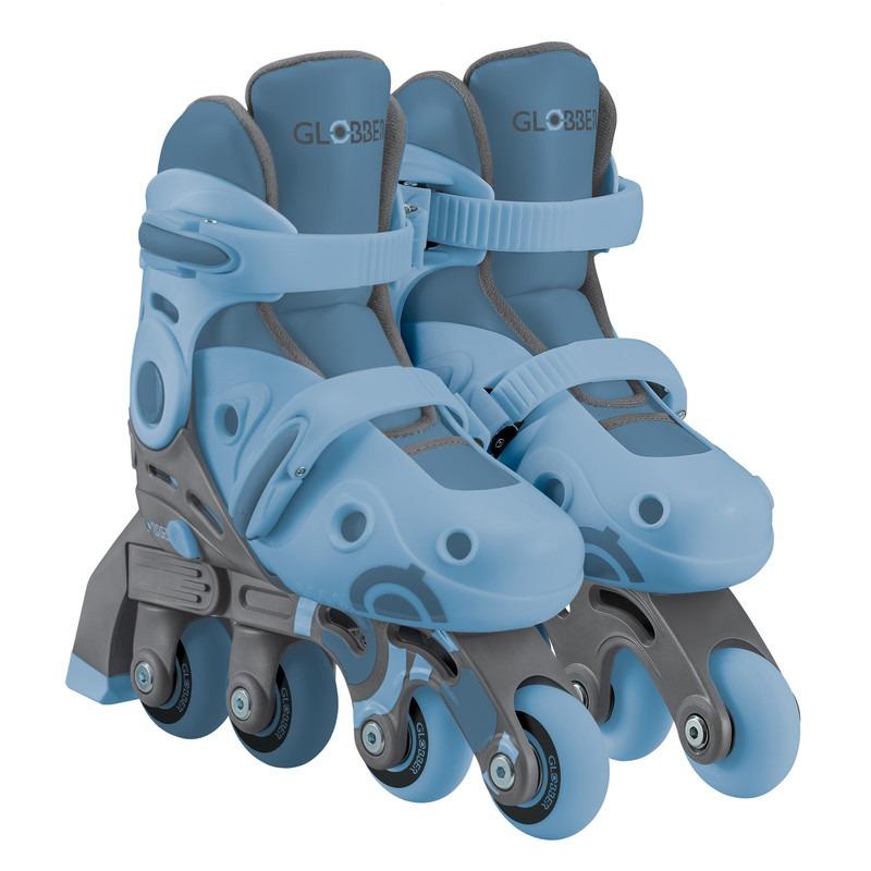 Globber 2 in 1 Adjustable Learning Skates for Kids – Ash Blue Size 29-32