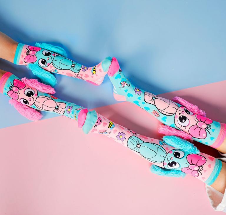 مادميا - جوارب بتصميم الأرنب مع آذان ملونة - كبير