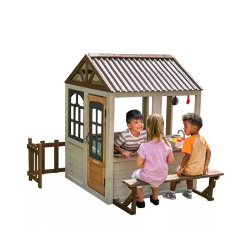 Kid Kraft Pioneer Cottage Wooden Playhouse