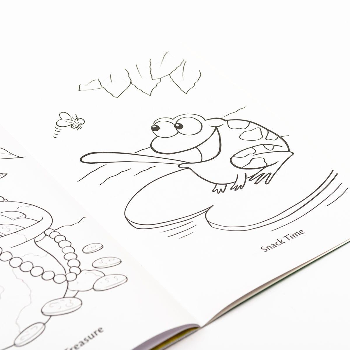 كرايولا - كتاب تلوين مع ستيكرات تصميم ضفدع