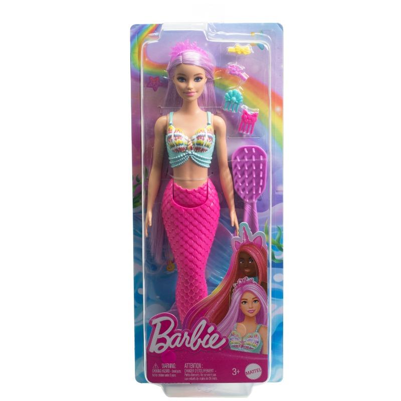 Barbie Mermaid Doll with Pink Tail and Hair Accessories