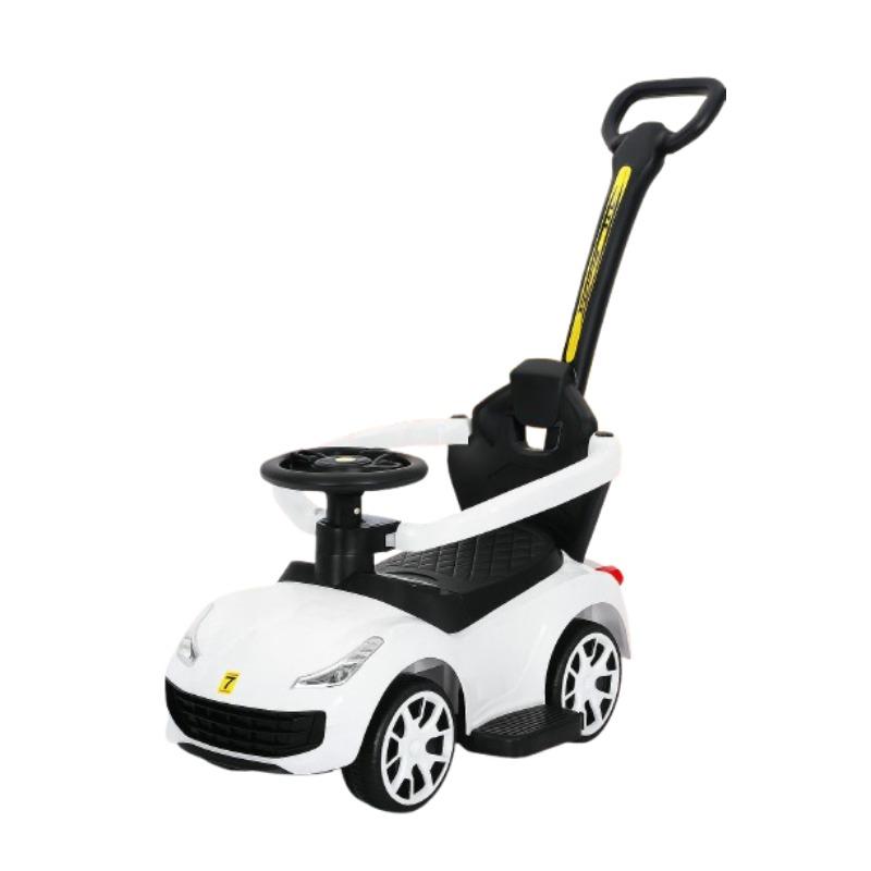 فيرست ستيب - عربة الأطفال رباعية العجلات مع مقبض دفع ومقاعد جلدية