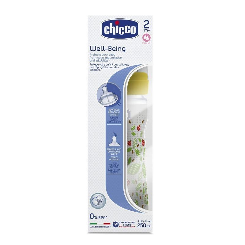 شيكو - زجاجة ويل بيينج 250 مل مع جلدة سيليكون للجنسين