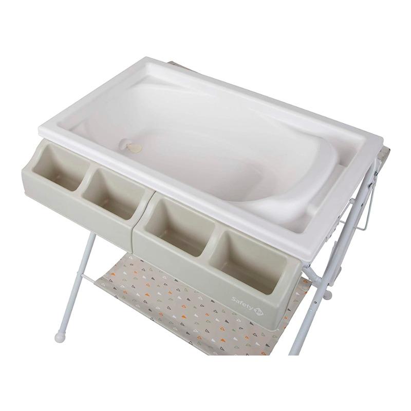 سيفتي فيرست - طاولة تغيير للأطفال 2 في 1 قابلة للطي - رمادي