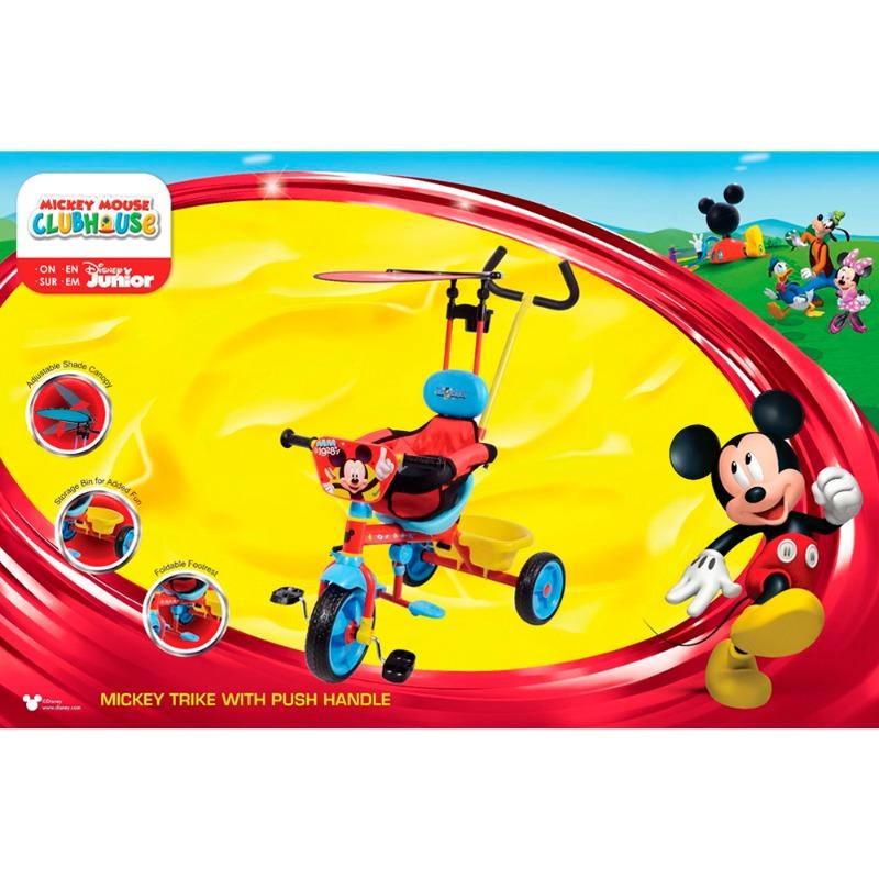 ديزني - دراجة ثلاثية سترول آند ترايك 3 في 1 بتصميم ميكي ماوس