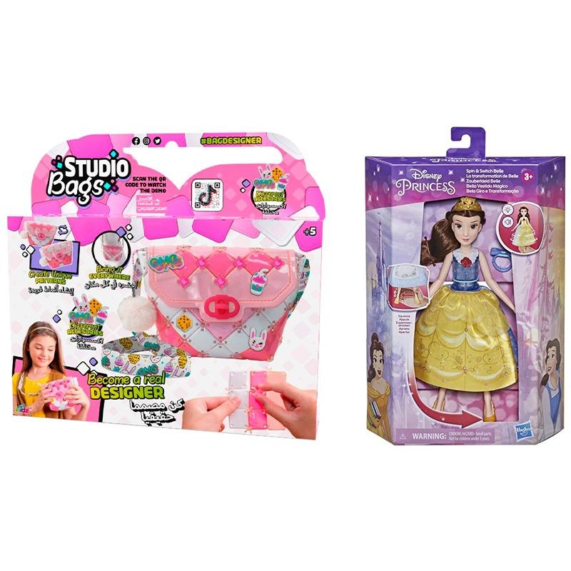 حزمة ديزني دمية الأميرة بيل + حقيبة أستوديو باجز