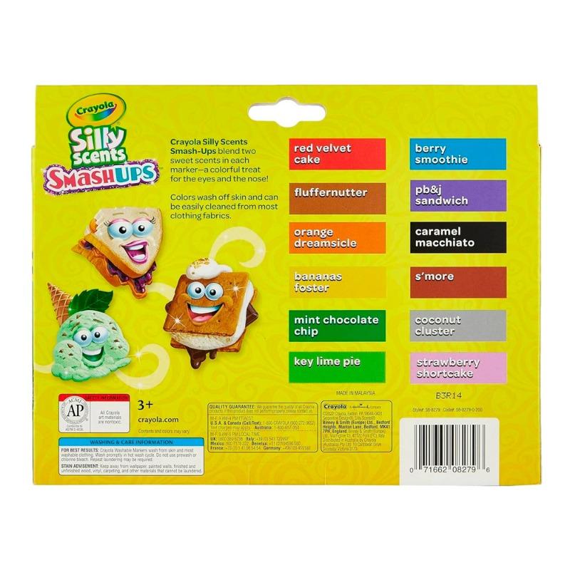 Crayola Silly Scents Smash Ups Markers - 12 Count