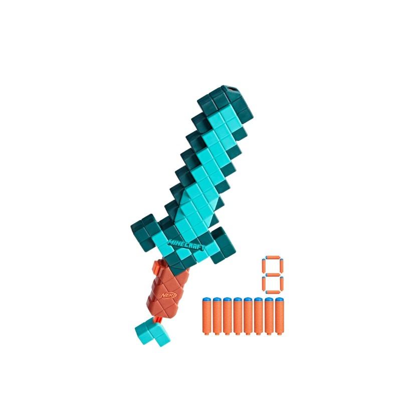 Nerf Minecraft Sword Dart Blaster Pull Back Priming