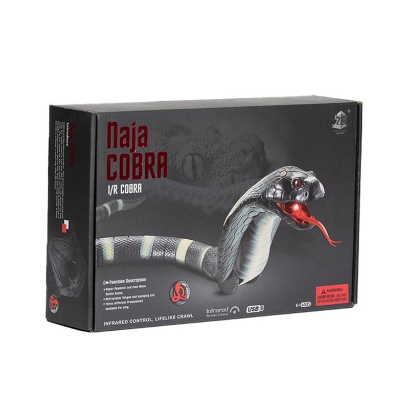 لعبة ثعبان ناجا كوبرا بجهاز تحكم عن بعد - لون رمادي
