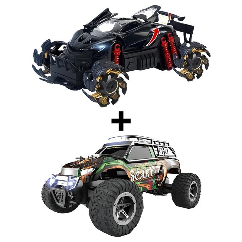 RC Stunt Car Spray Drift + Off-Road RC Vehicle With Light Bundle