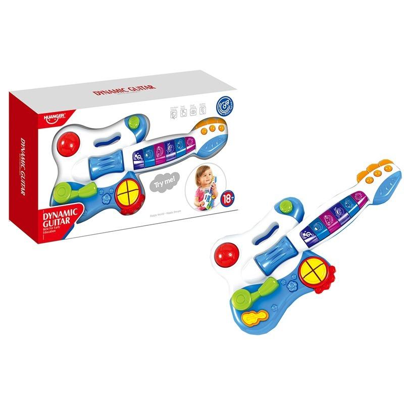 Huanger Baby Toys Dynamic Guitar + Huanger Baby Rattles Bundle