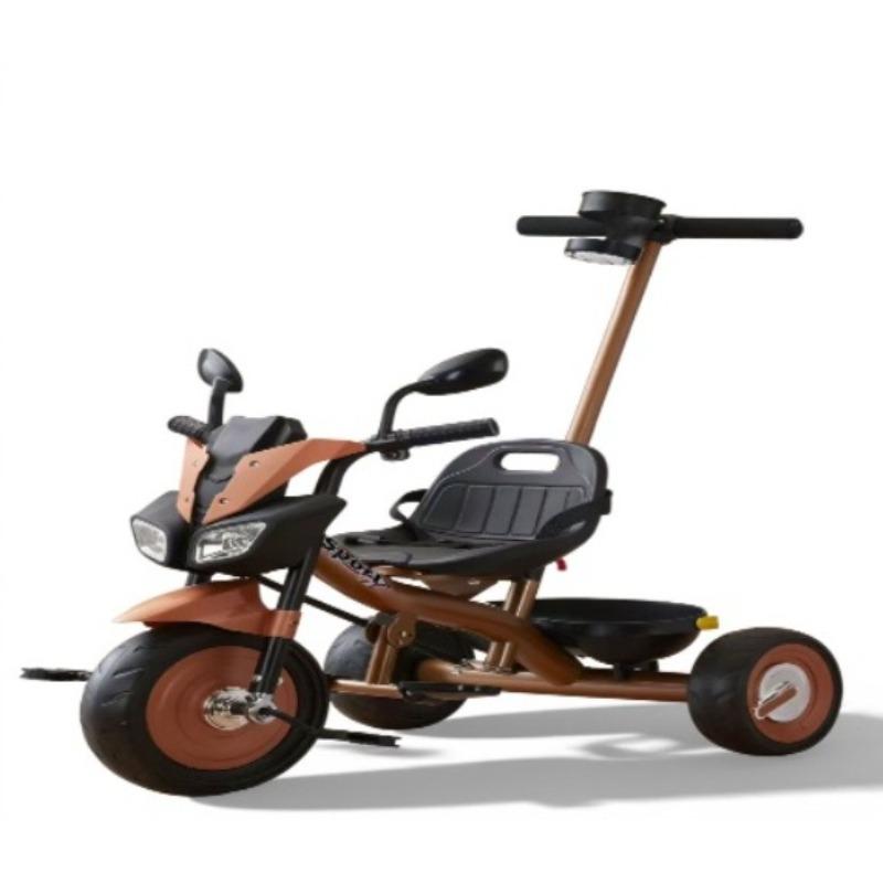 Tobbi Kids Tricycle With Handle for Kids - Brown