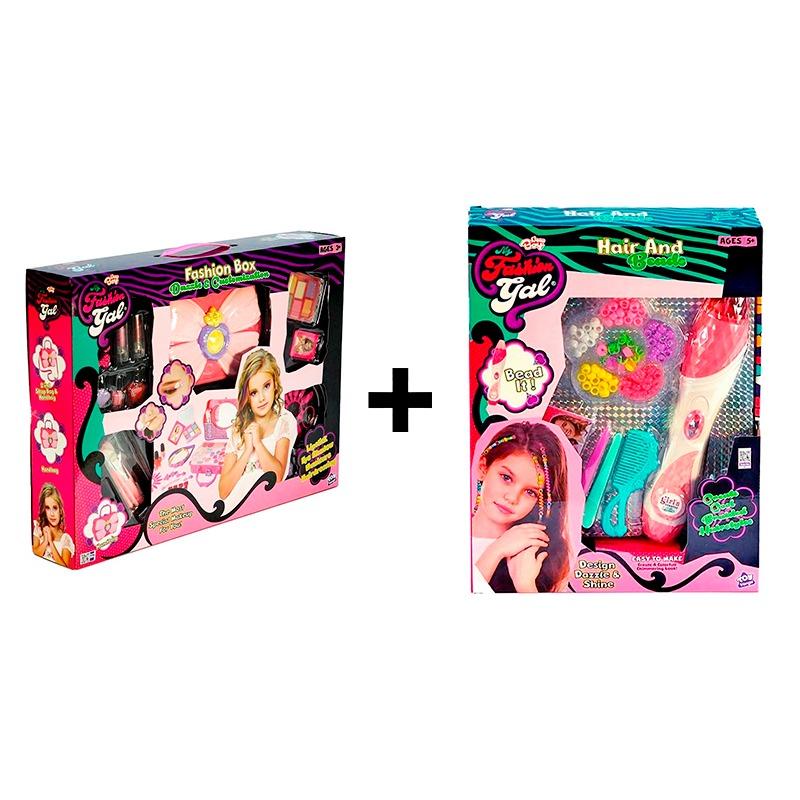 Bundle My Fashion Gal Fashion and Makeup Box + Hair Accessory Kit