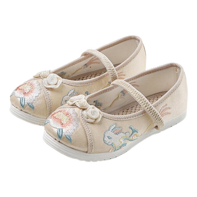 Cheerful Mario Velcro Fabric Ballerina For Girls