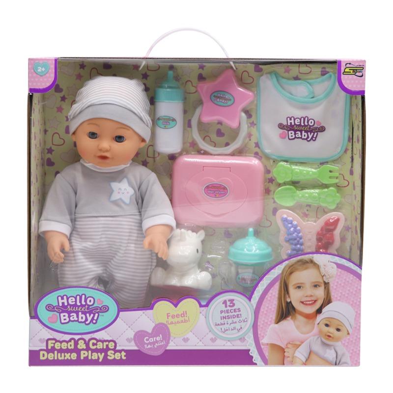 Hello Sweet Baby Feed and Care Play Set Doll 12 Inch