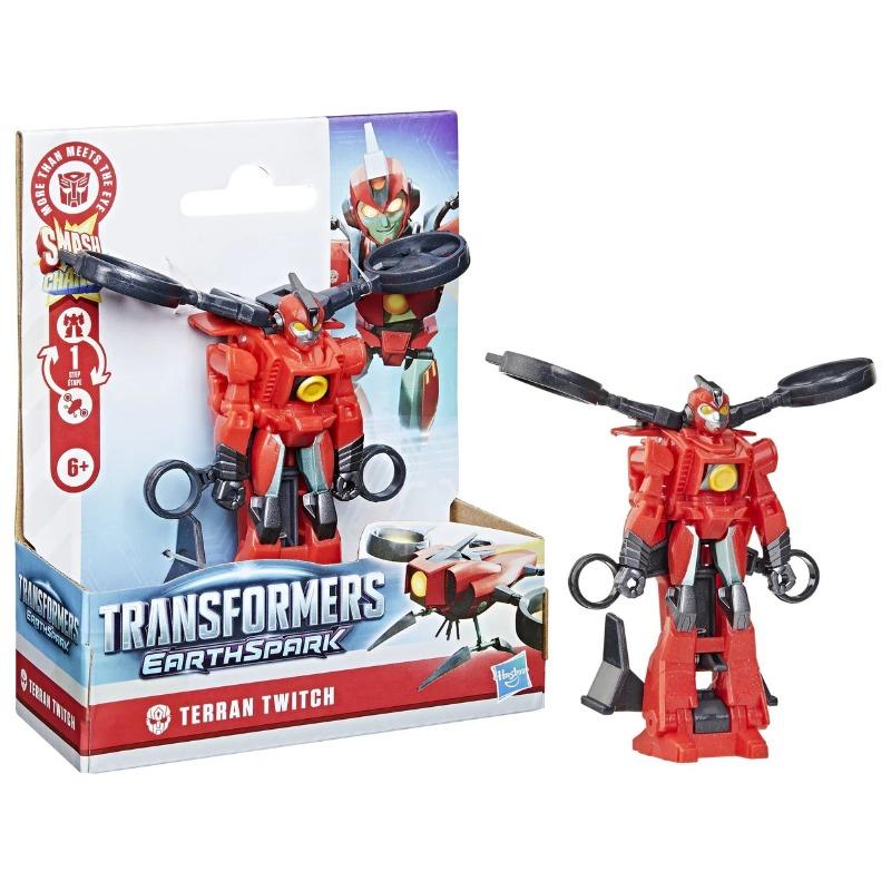 Transformers EarthSpark 1-Step Smash Changers Terran Twitch - 4 -Inch Action Figure