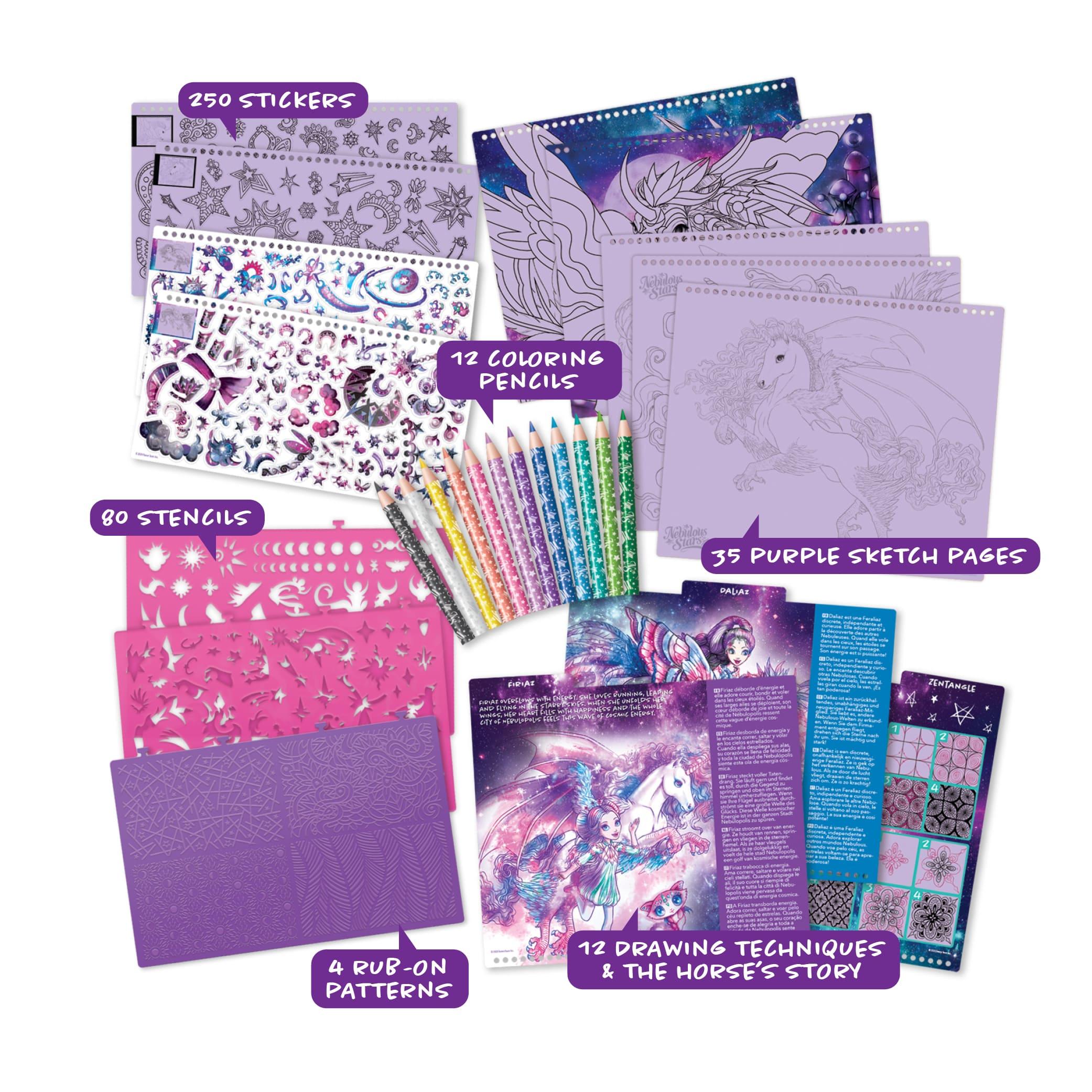 Nebulous Stars -Fantasy Horses Creative Sketchbook - Firiaz And Daliaz