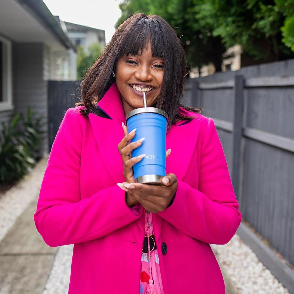 مونتيكو - أوريجينال سموذي حافظة للحرارة لون أزرق 450 مل