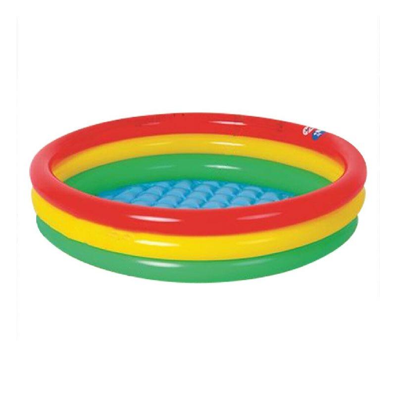 صن كلوب - مسبح الاطفال الملون ثلاثي الحلقات