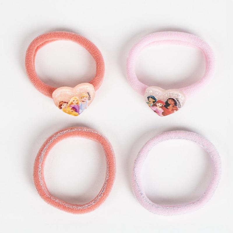 Disney Hair Tie Princess Accessories For Kids - 4 Pcs