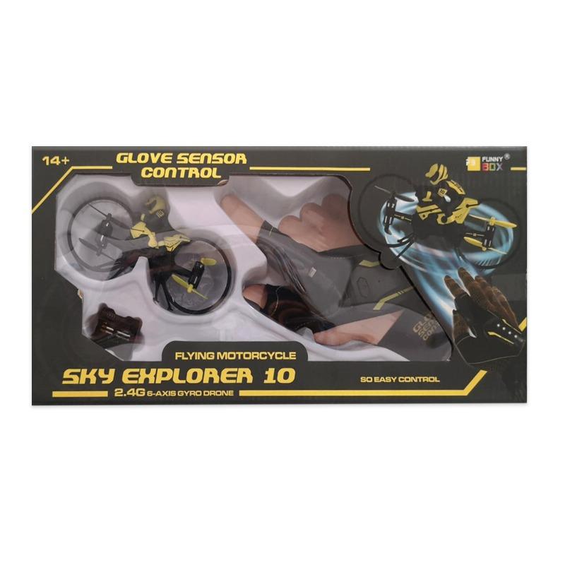 اشتري 1 واحصل على 1 مجانا - طائرة درون رباعية سكاي إكسبلورر 09 مزودة بجهاز تحكم عن بعد + طائرة مزودة بجهاز استشعار باليد 2.4 قيقاهيرتز
