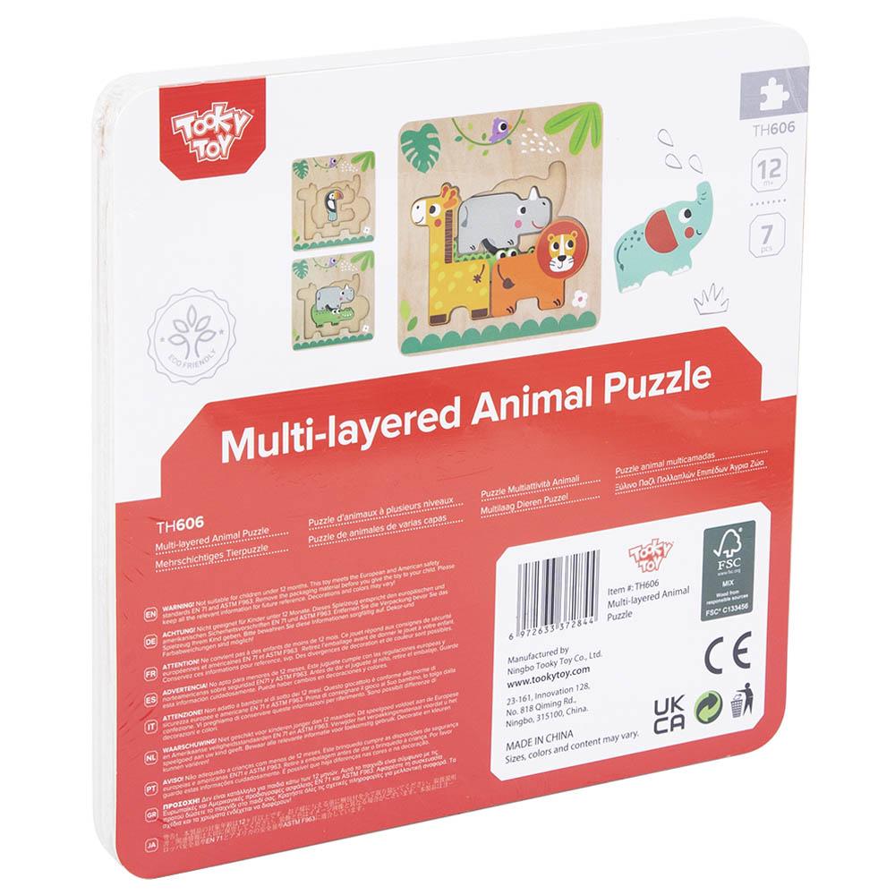 توكي توي - بازل خشبي متعدد الطبقات على شكل حيوانات
