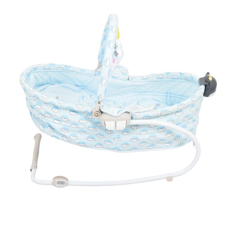 Amla Care - Printed Baby Bed With Toy Bar - Blue